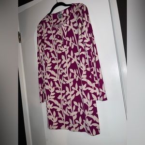 Diane bin Furstenberg silk knit long sleeve mini dress Reina size 6